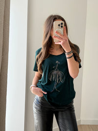 One Step - T-shirt vert foncé MC - T.XL