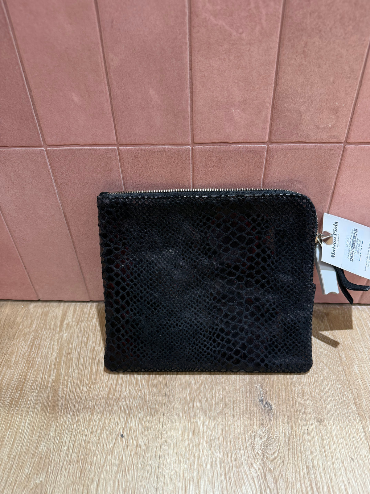 Pochette croco noire One Step