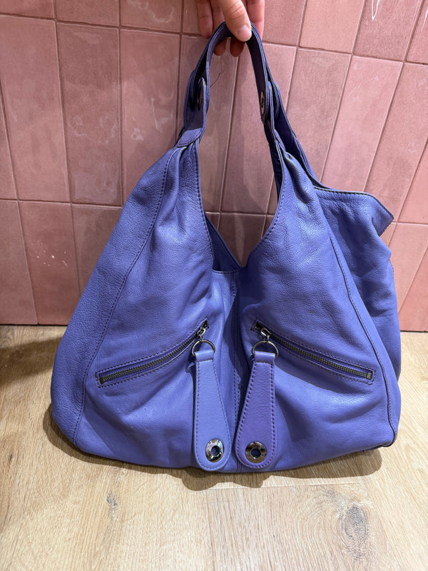 Caroll - sac violet en cuir - T.TU 16/10