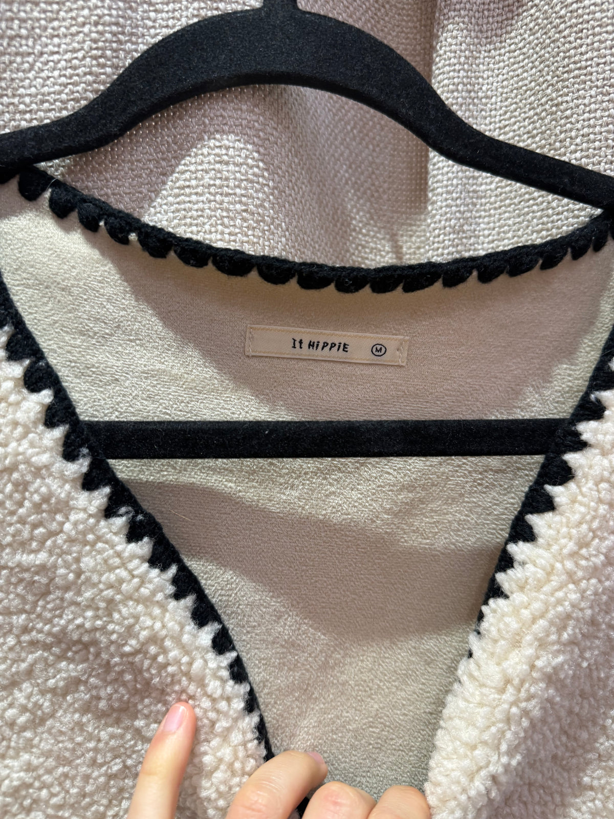 Veste beige fausse fourrure It Hippie – Taille M