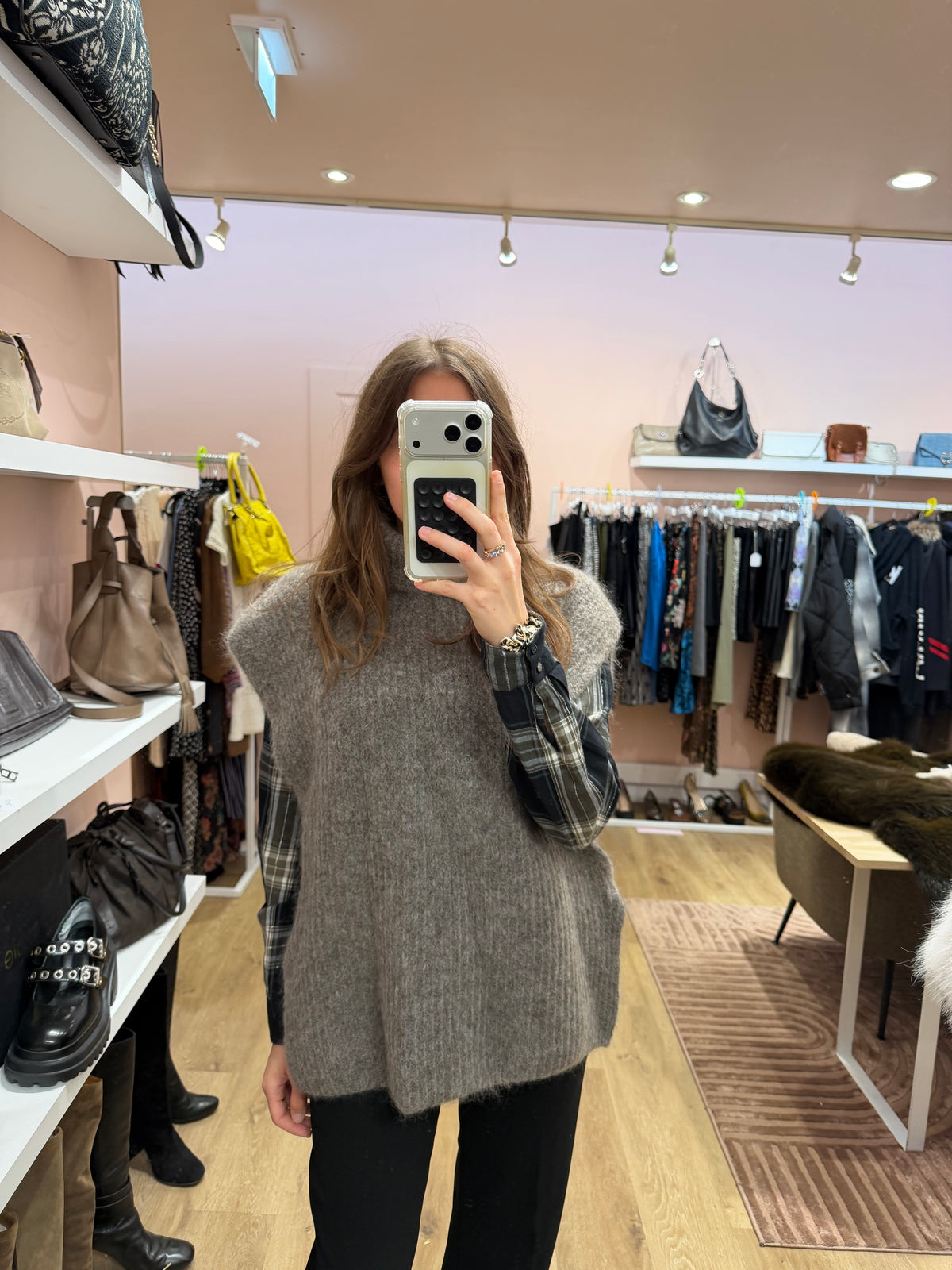 Pull gris sans manches Object T.L 16/10