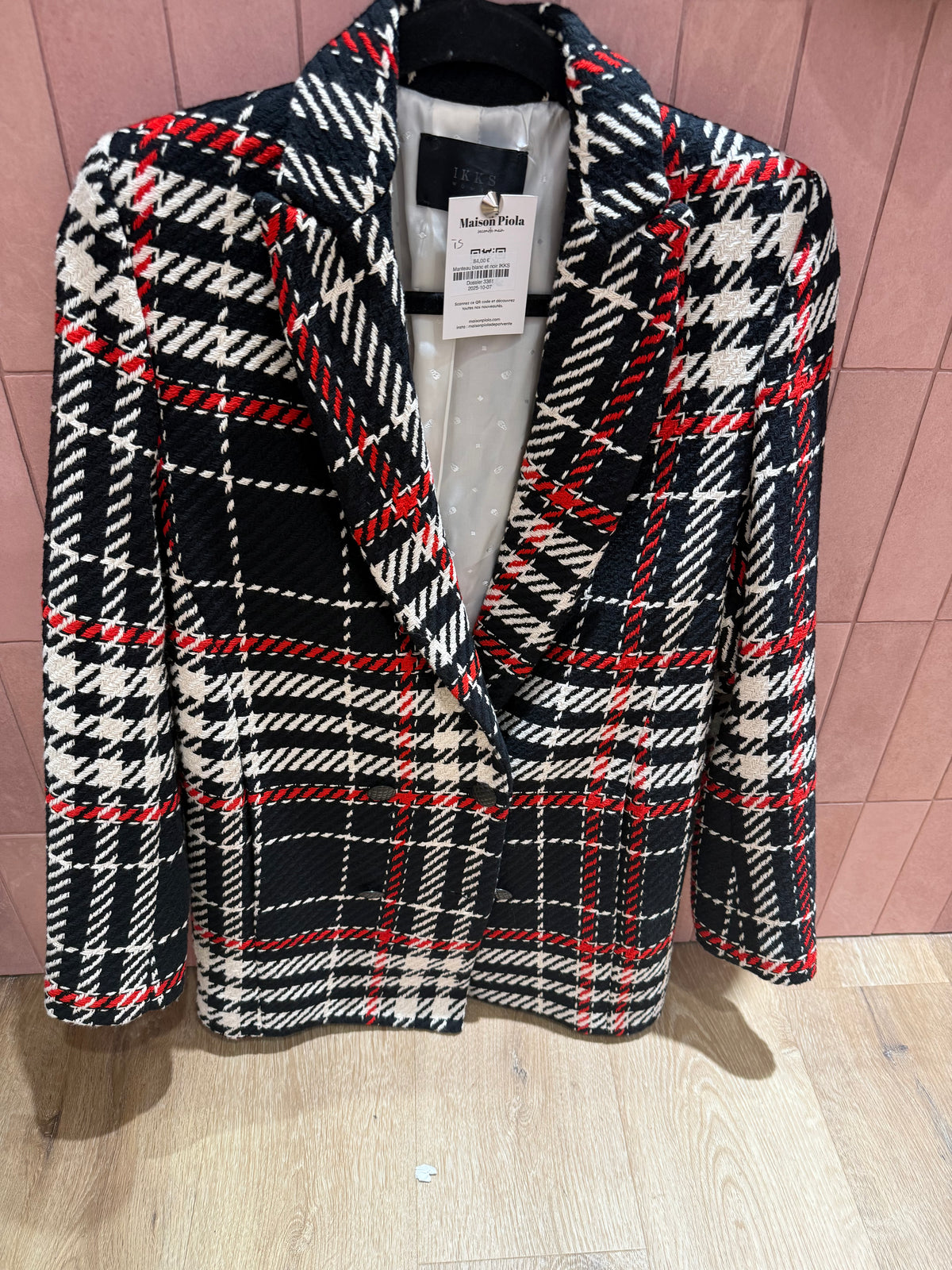 Manteau blanc et noir IKKS