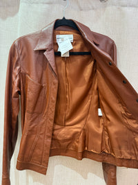 Veste en cuir mugler T.38 07/06