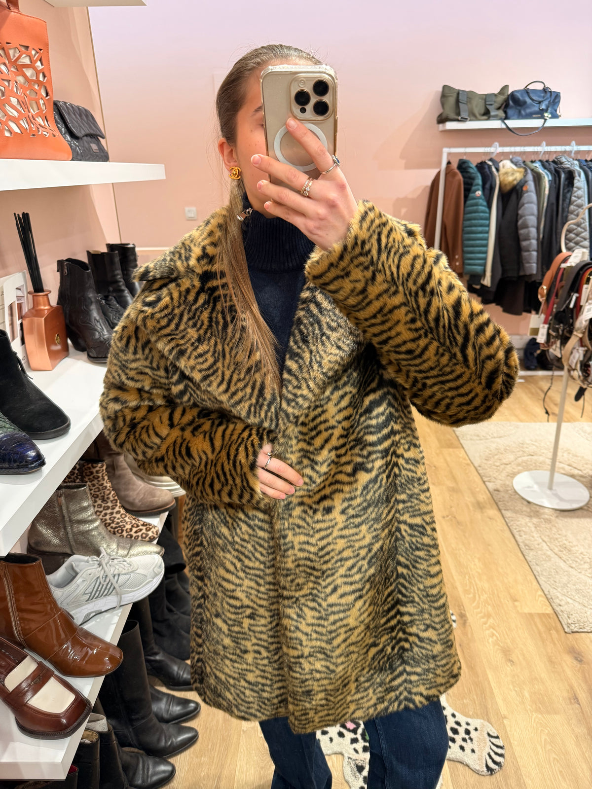 Manteau marron et noir ikks