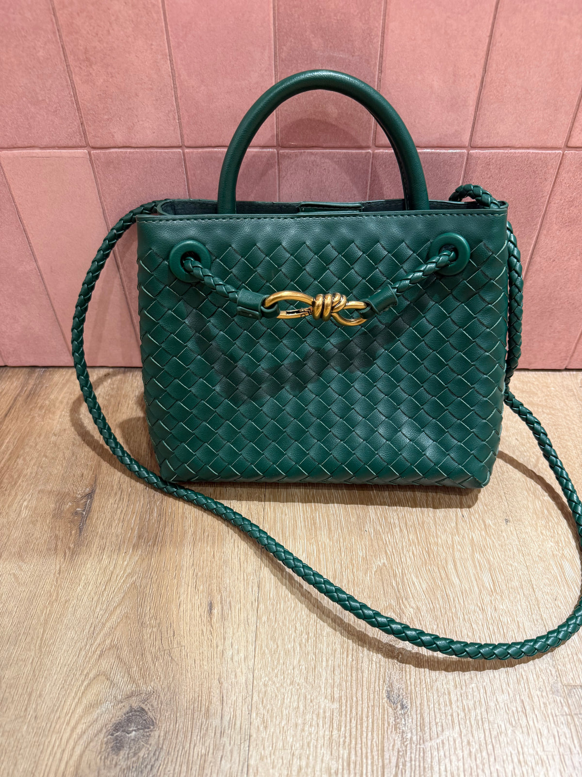 Sac vert tressé