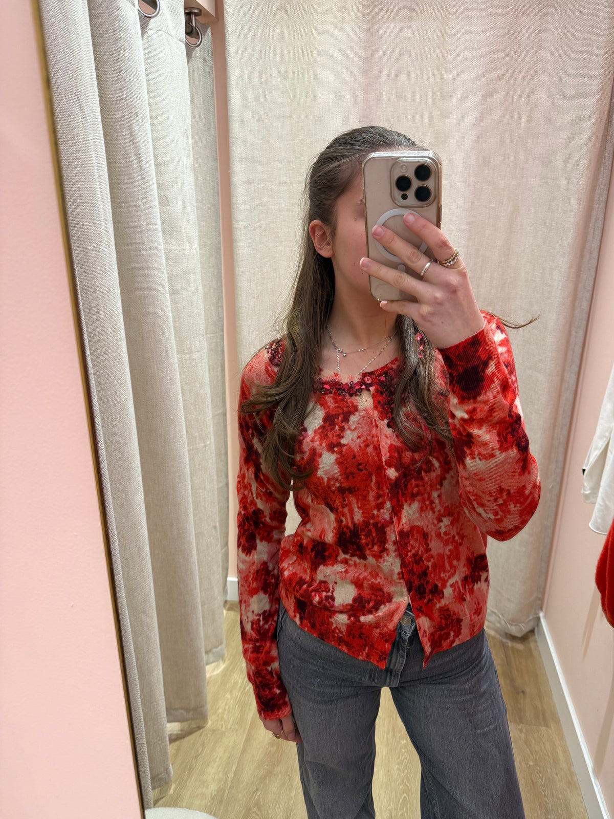 Gilet rouge blanc Twinset Taille TM