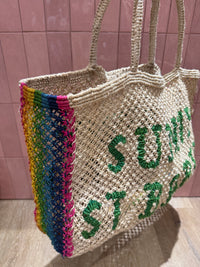 Sac cabas beige et rose 27/05