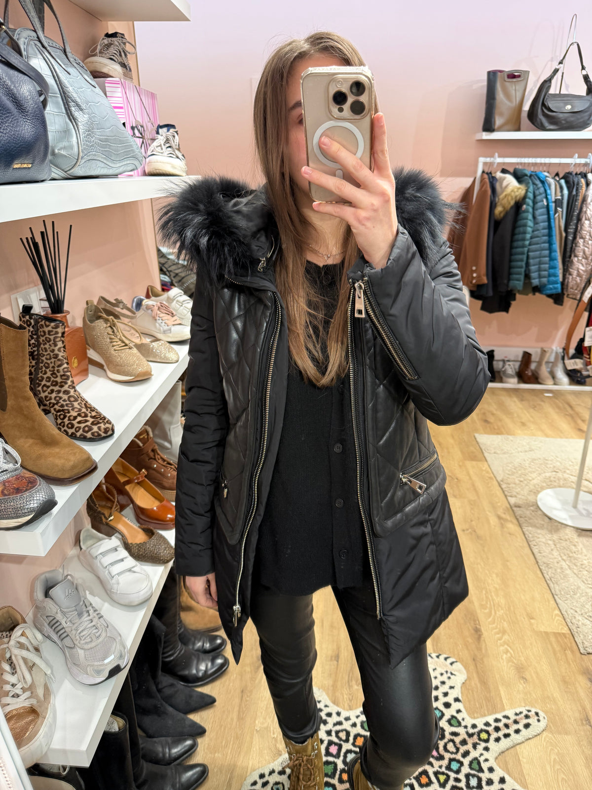 Manteau Riza en cuir T.36