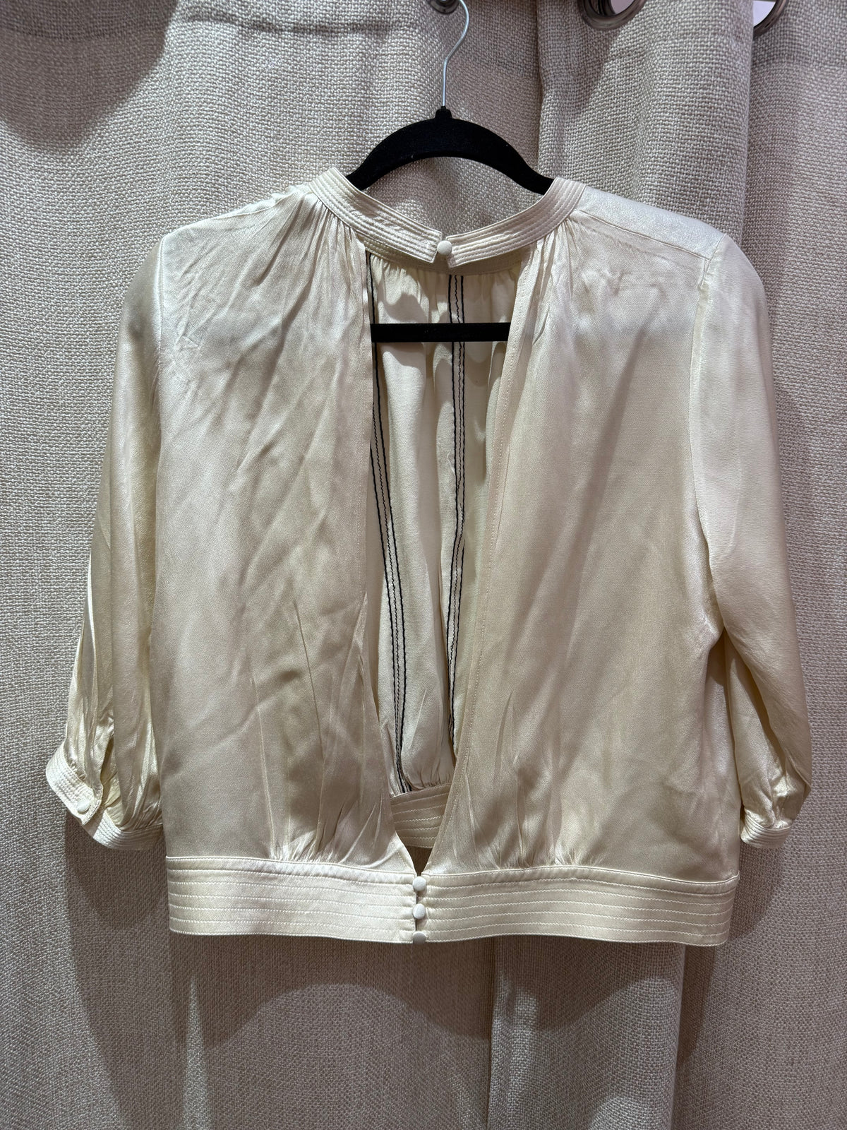 Sessùn Top beige en satin T.M 24/07