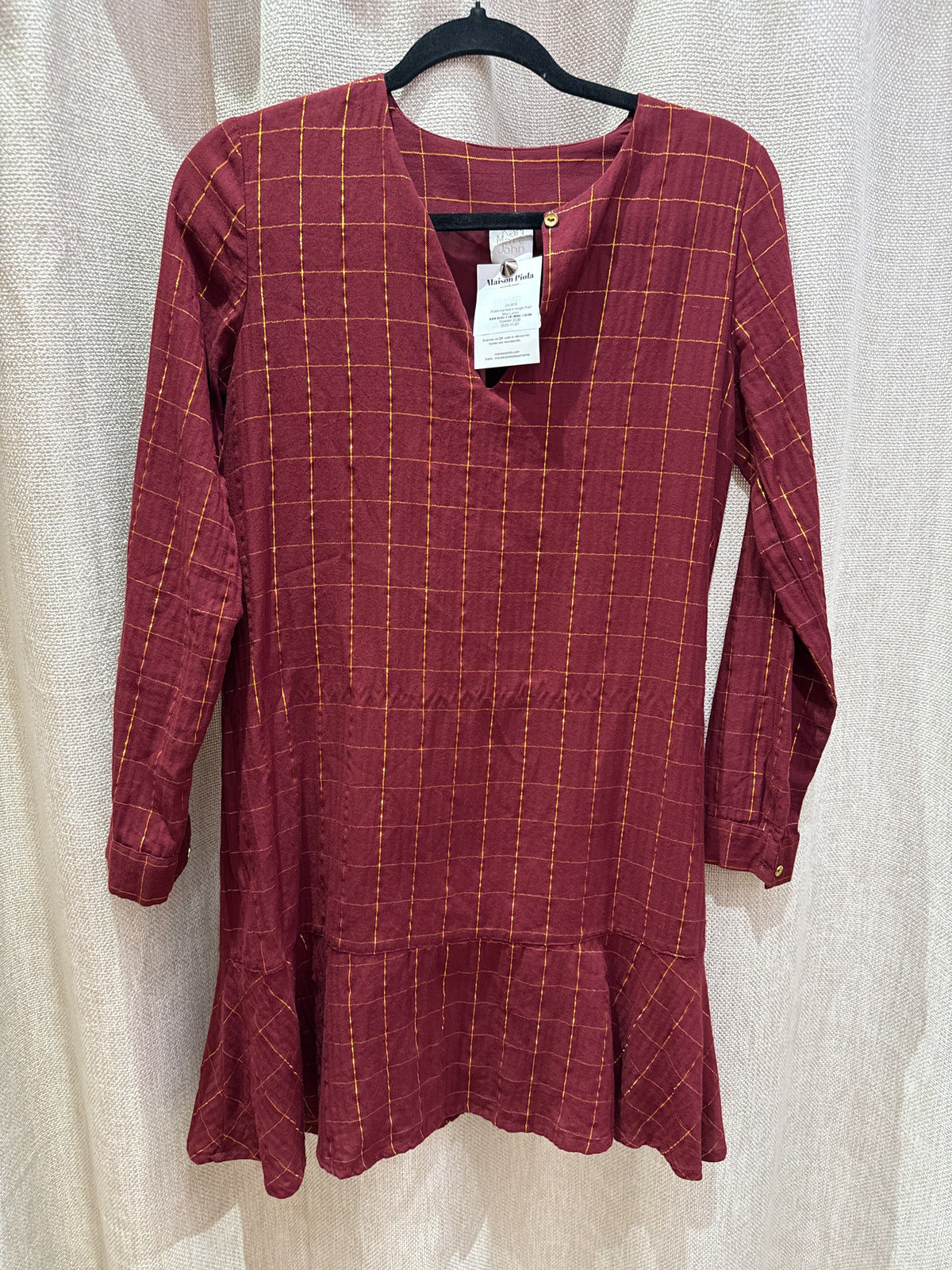 Robe carreaux rouge Karl Marc John