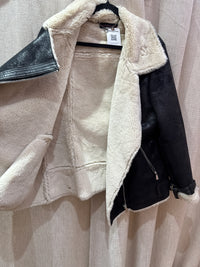 Veste noire Trussardi Jeans T.L - effet peau lainée