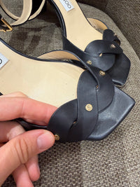 Jimmy Choo - Sandales noires à talons - T.36 1/2 01/09