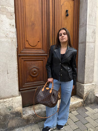 veste blazer noir en cuir lola Taille 38/40