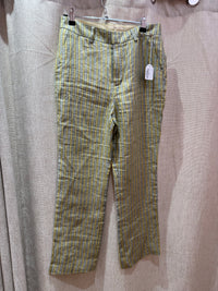 Pantalon rayures vertes et jaunes Hod T.36/38 14/06