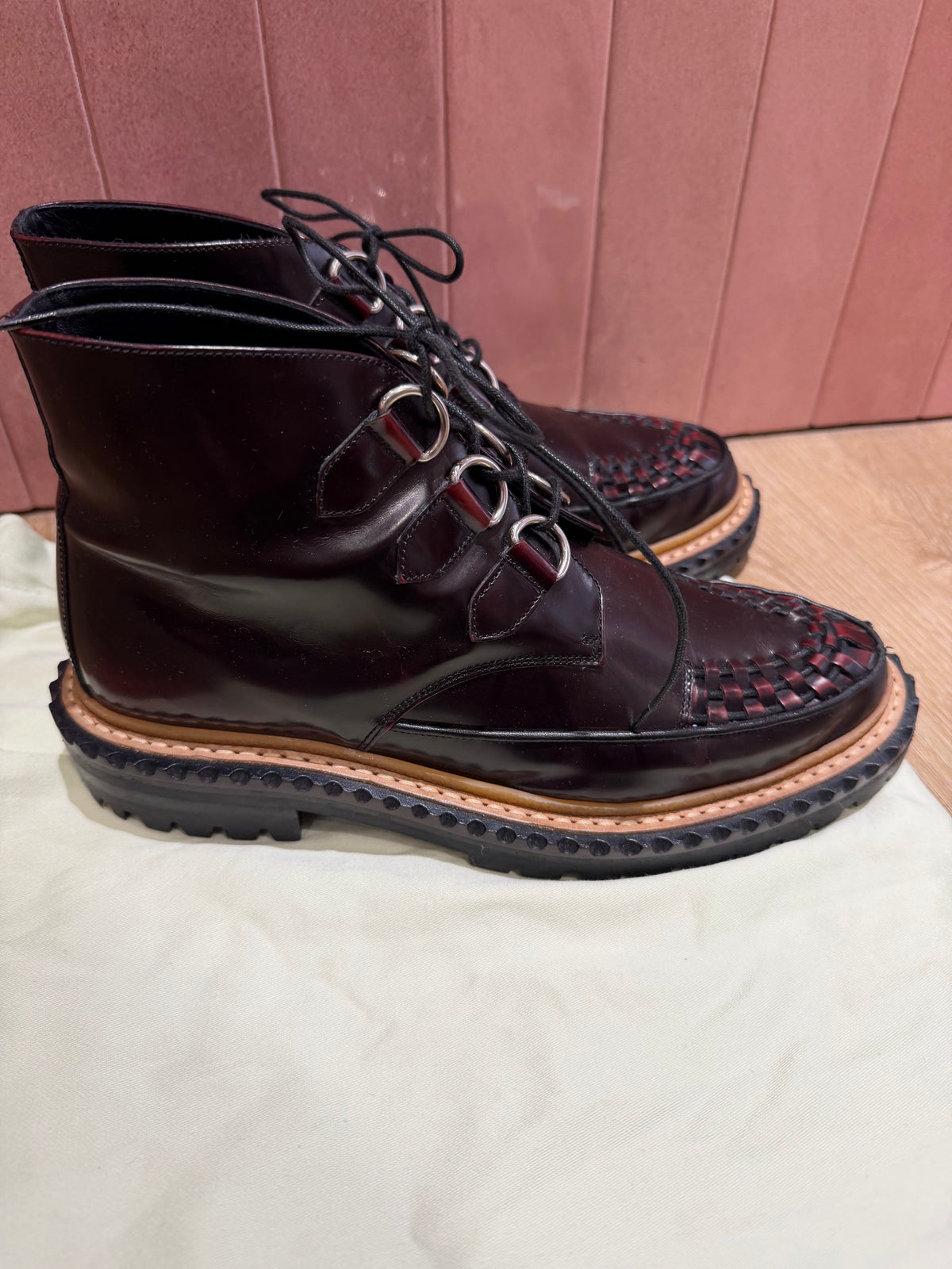 Bottines bordeaux Burberry T.38 27/08