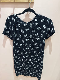 Robe Claudie Pierlot noire éclair blanc T.36