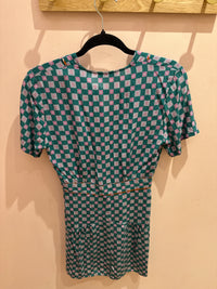 Sandro Robe vert foncé soie T.36