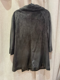 Viva Dolce Vita veste longue en daim et cuir T.XL 28/09