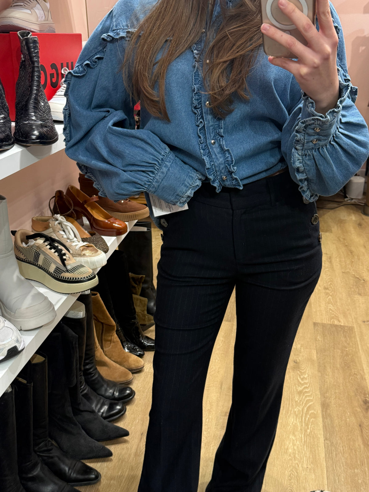 Pantalon bleu à boutons Maison 123 T.36