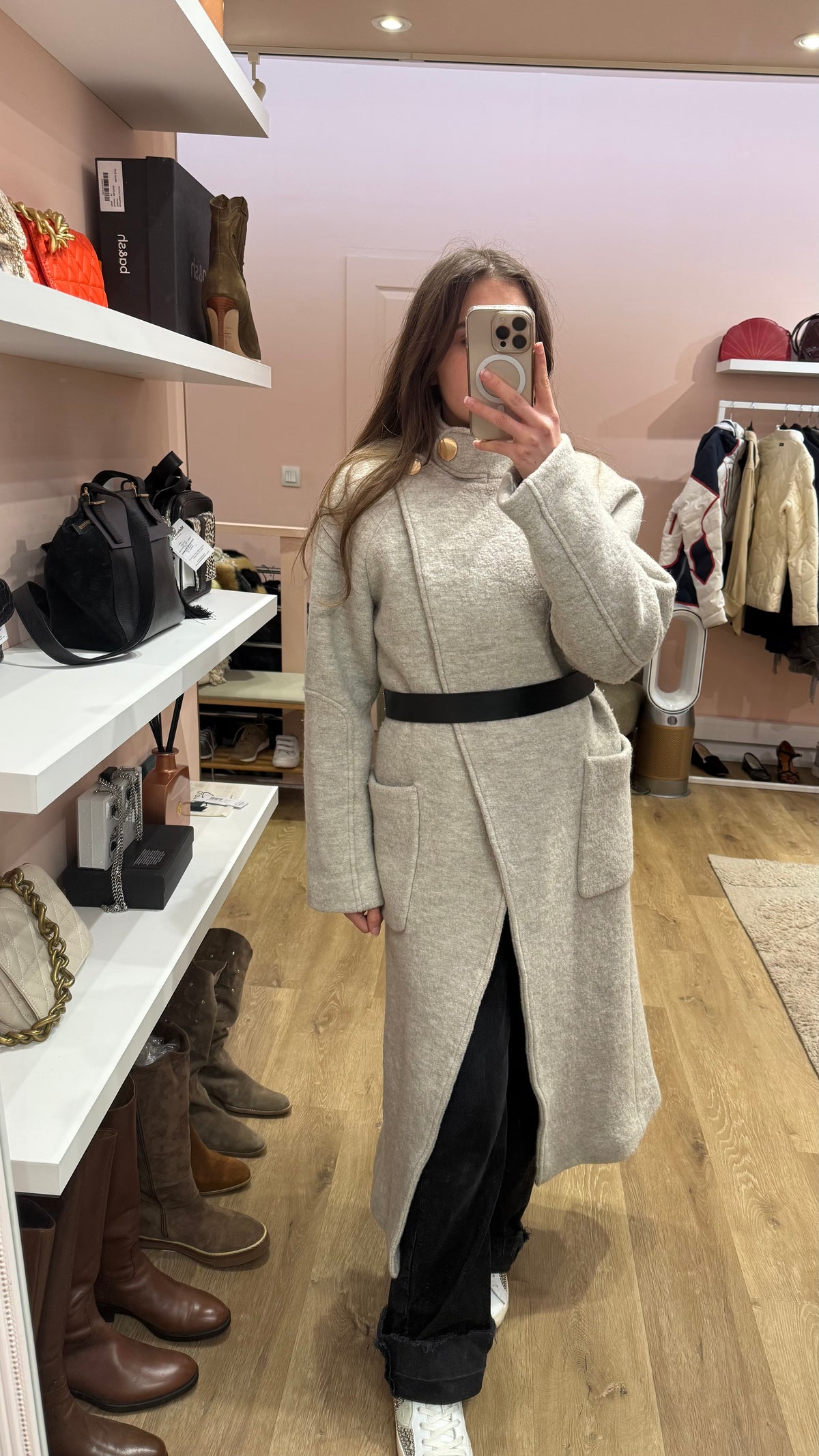 Manteau gris clair Ba&sh T.S