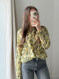 One Step - Chemise jaune zèbre ML - jaune zèbre - 44