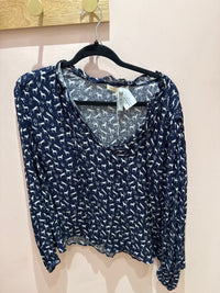 Blouse Maje bleu marine cheval T.XL