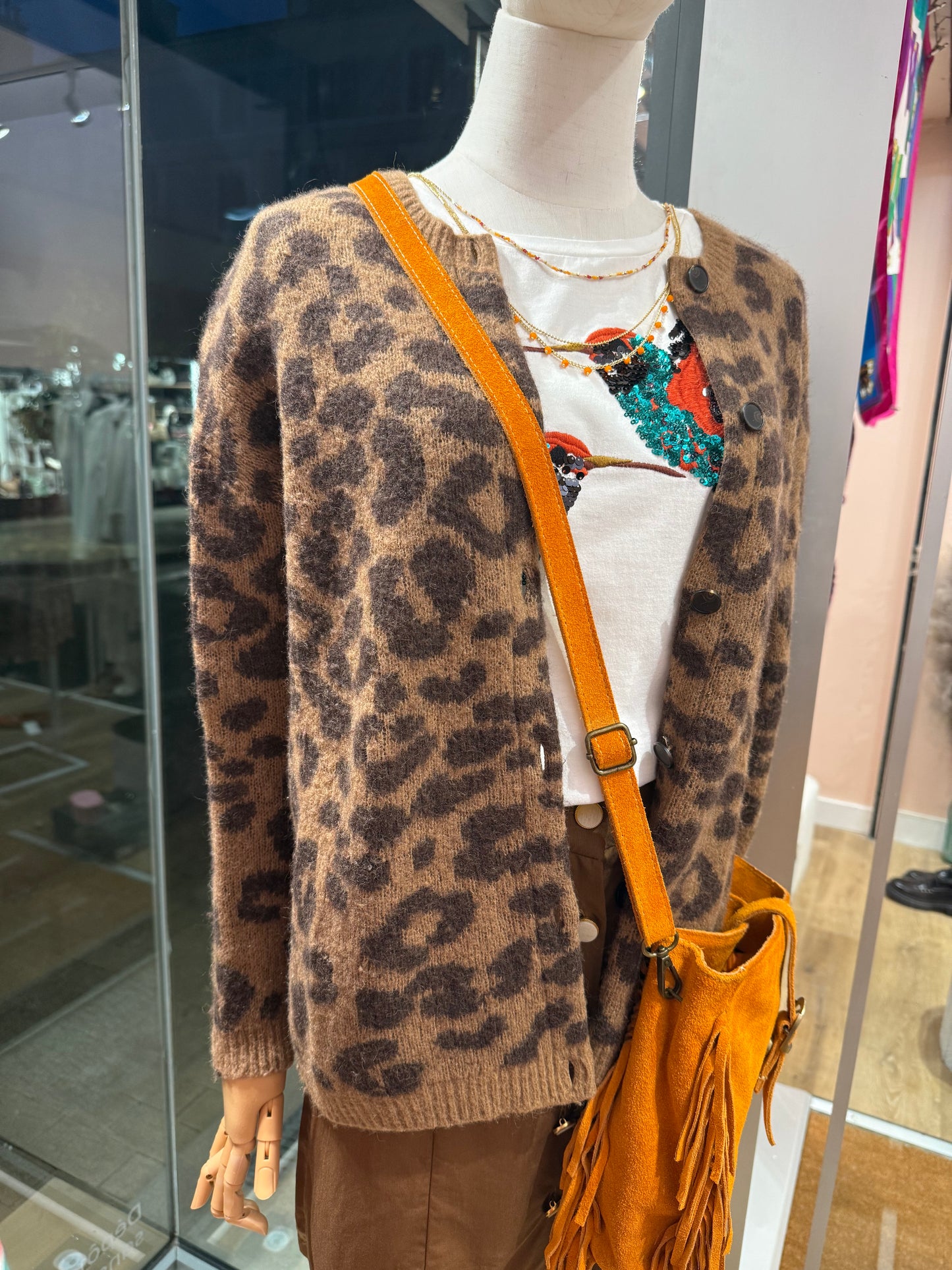 Gilet Sézane léopard T.XS/S