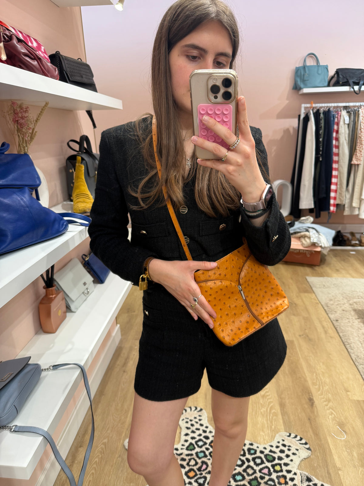 Sac cuir d’autruche 02/06