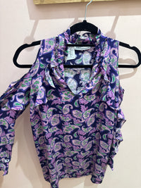 Robe Sandro violette et verte T.S/M
