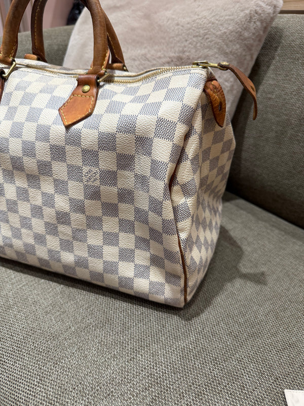 Sac speedy Louis Vuitton 35  18/08 damier azur