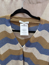 Gilet Gérard Darel bleu beige T.L