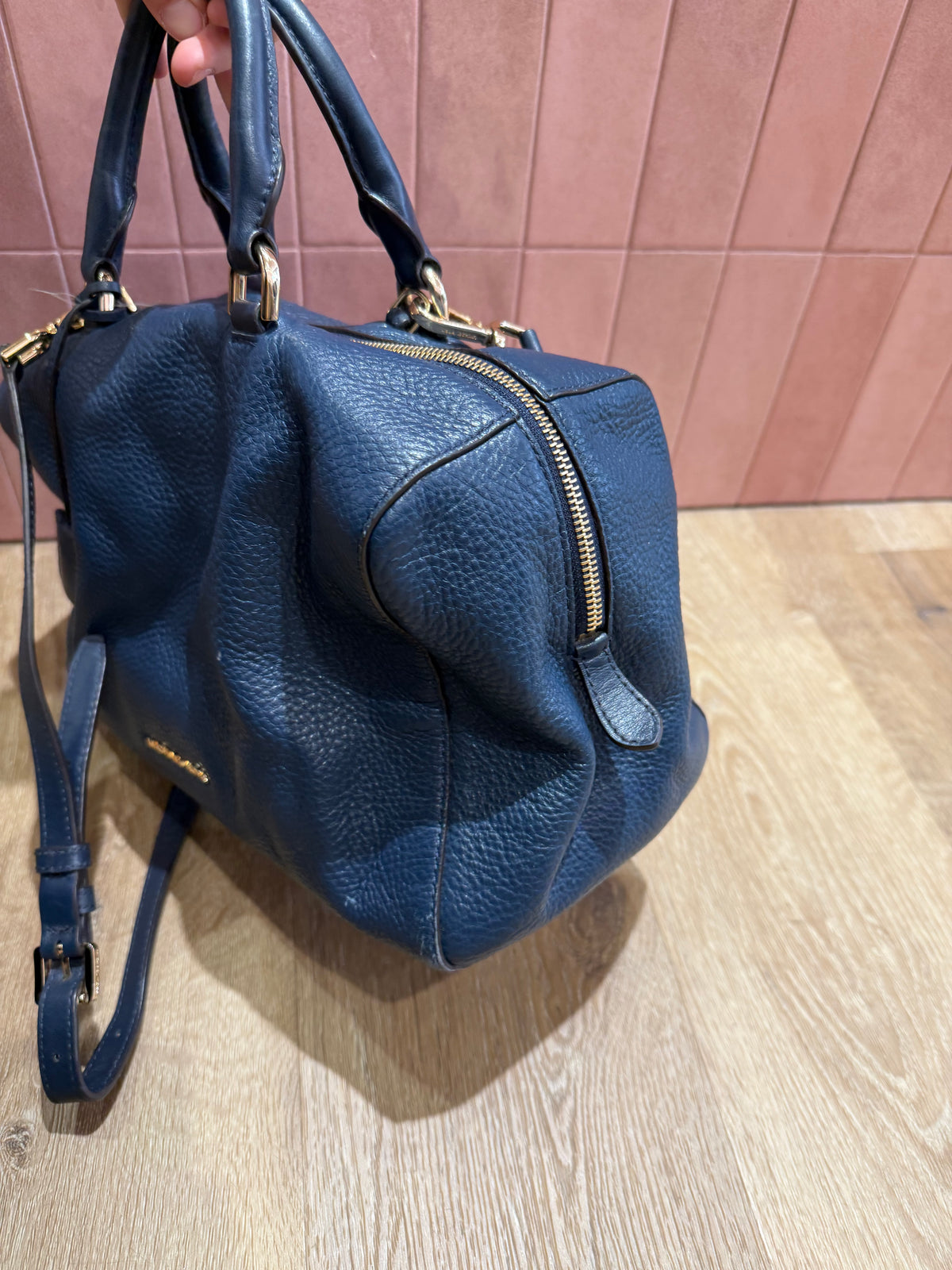 Sac bleu cuir Michael Kors