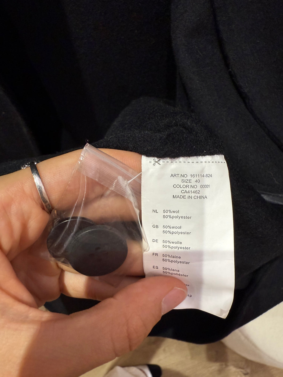 Manteau Noir Yaya T.40