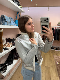 Veste peau lainé argenté Majestic T.S 14/09