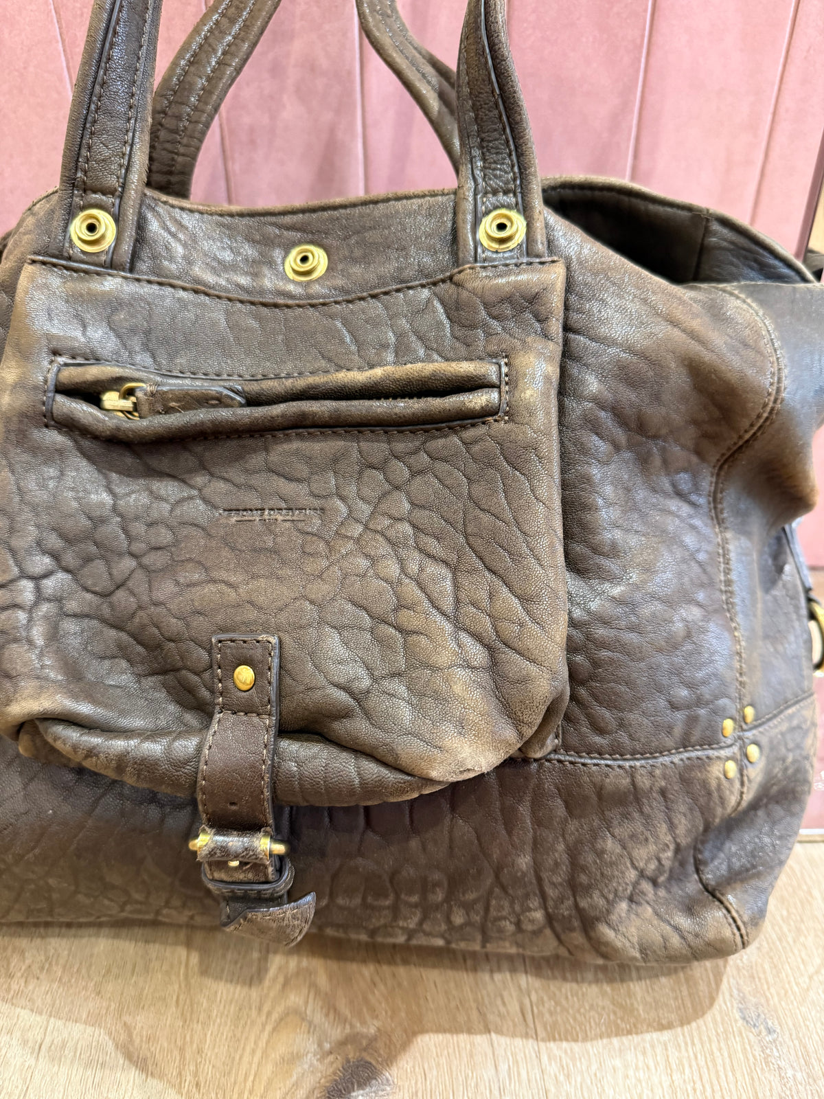 Sac Jérôme dreyfuss Kaki cuir Billy 09/06