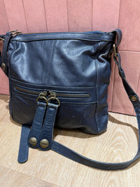 Sac bleu marine cuir Gérard Darel