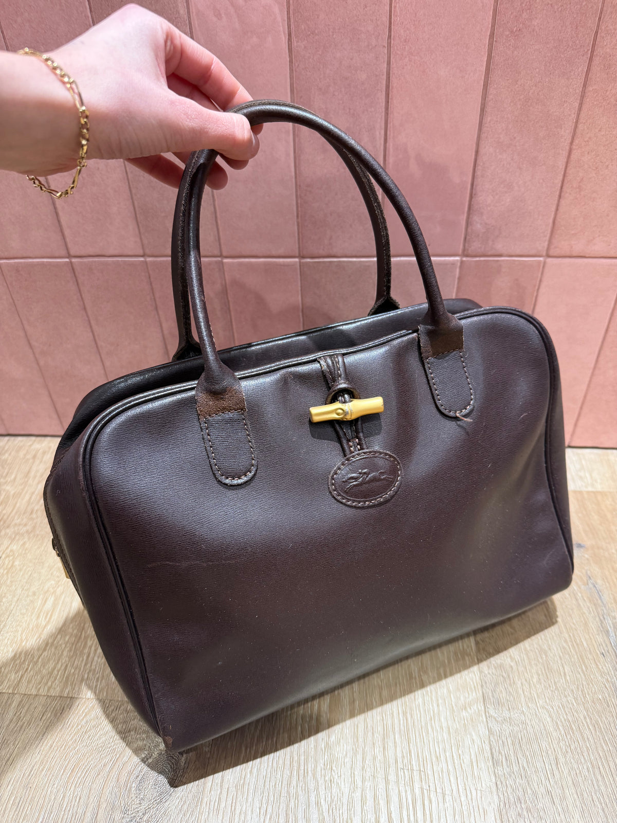 Sac Longchamp marron vintage