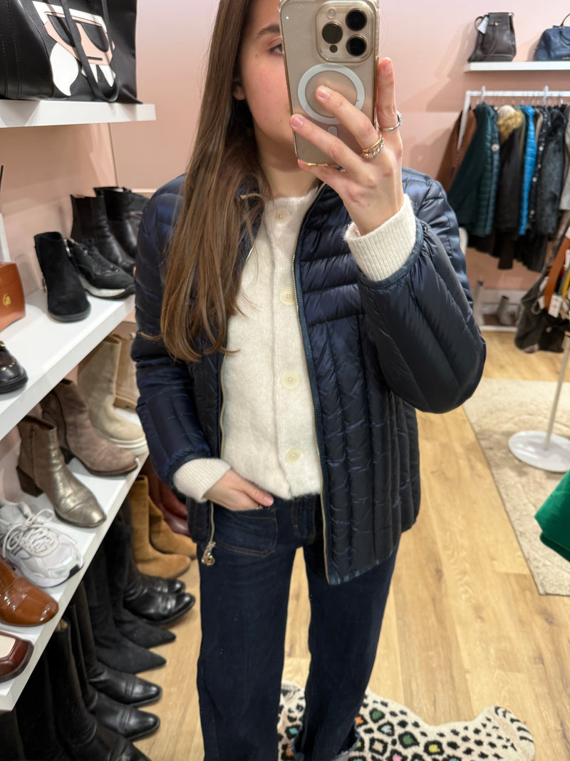 Veste doudoune bleu Sportalm plume T.L