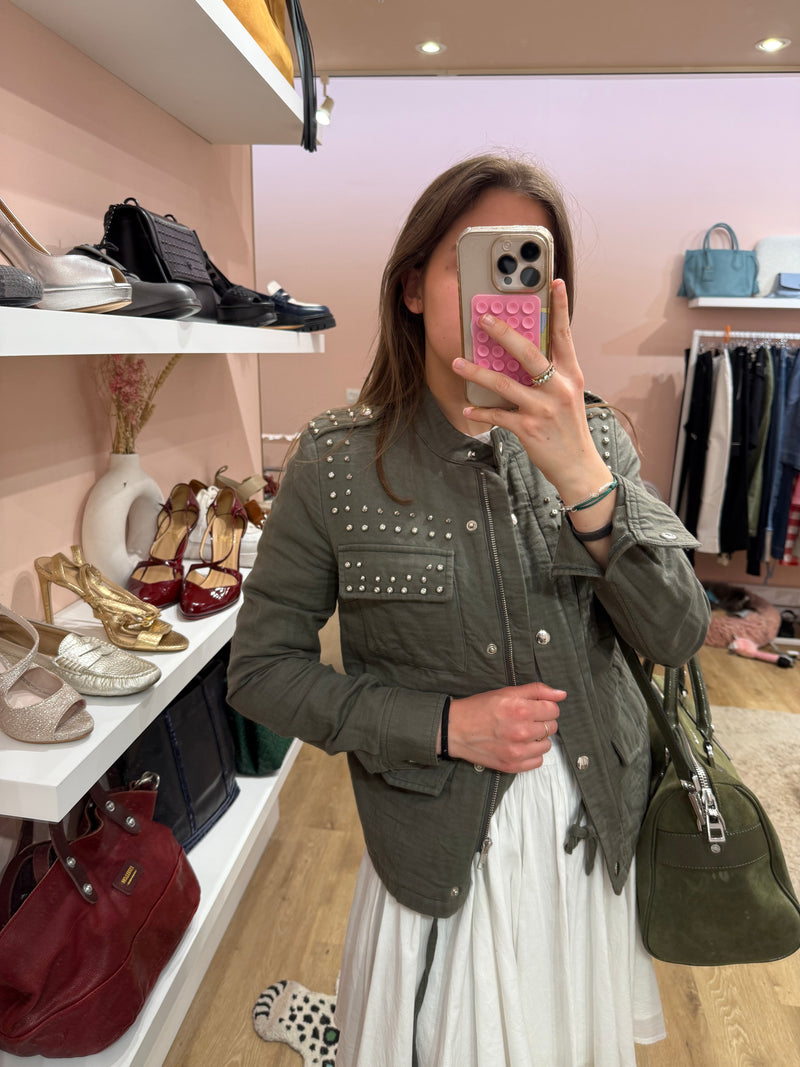 Veste kaki en coton Berenice T.S 27/05