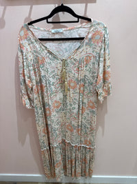 Robe beige et rose By Coco T.U