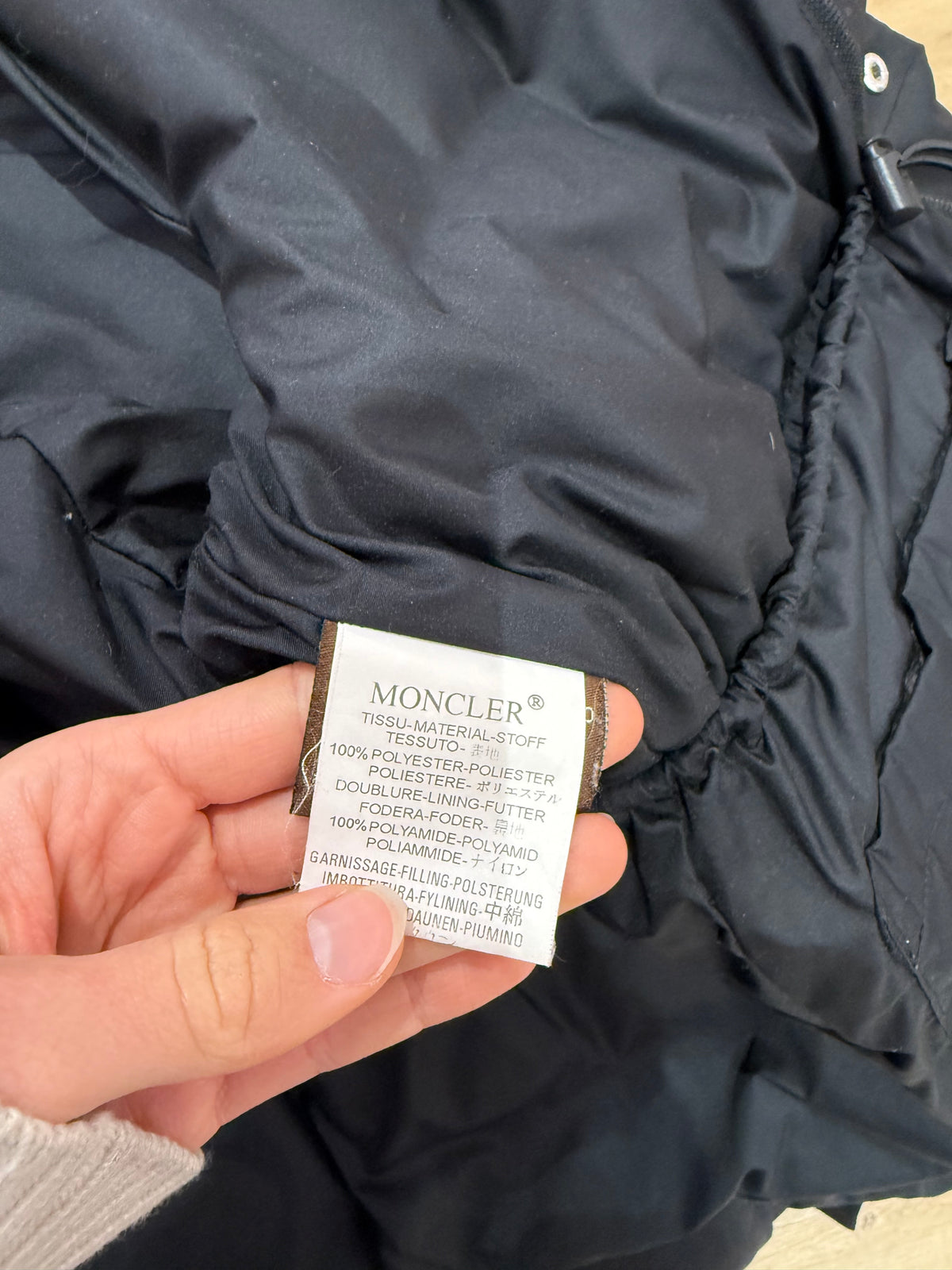 Doudoune moncler T.38/40 noire duvet
