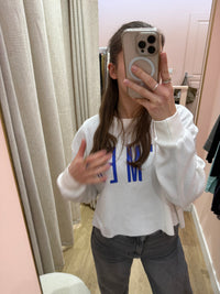 Sweat blanc court Omer Taille TS