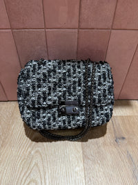 Sac noir tweed Cosmo Paris