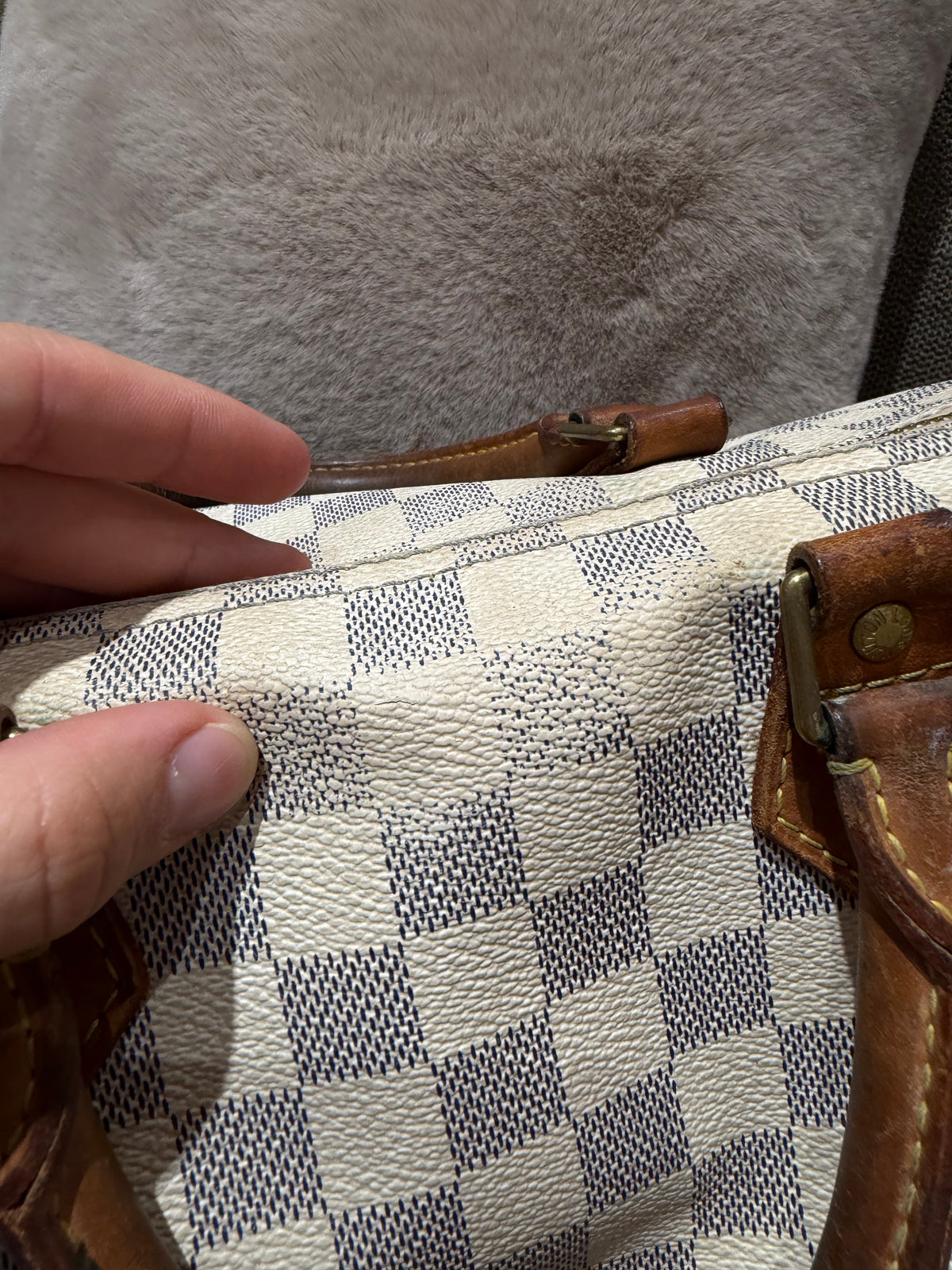 Sac speedy Louis Vuitton 35  18/08 damier azur