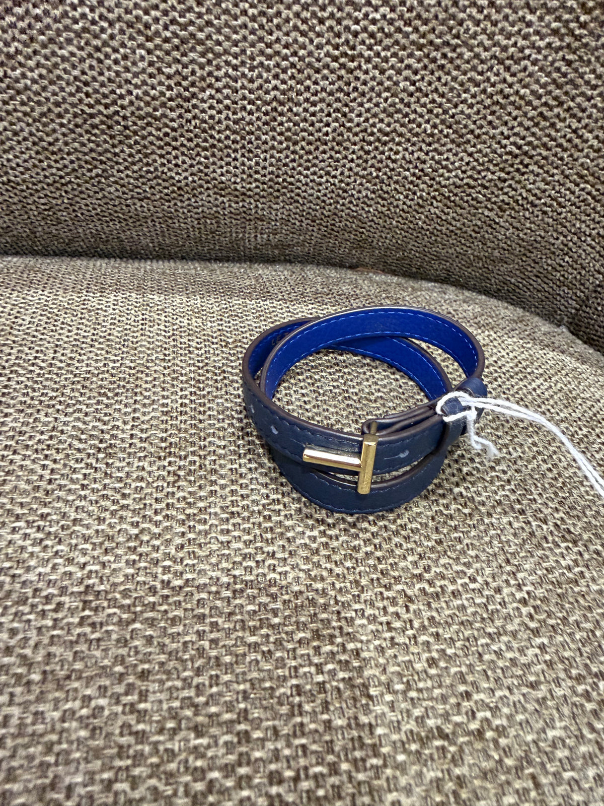 Bracelet en cuir le tanneur bleu marine 13/06