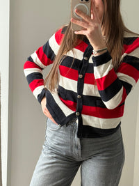 Claudie Pierlot Gilet Rouge & blanc T.S