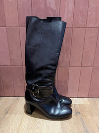 Bottes noires à talons Tod’s, grosses boucles - T.36 15/09