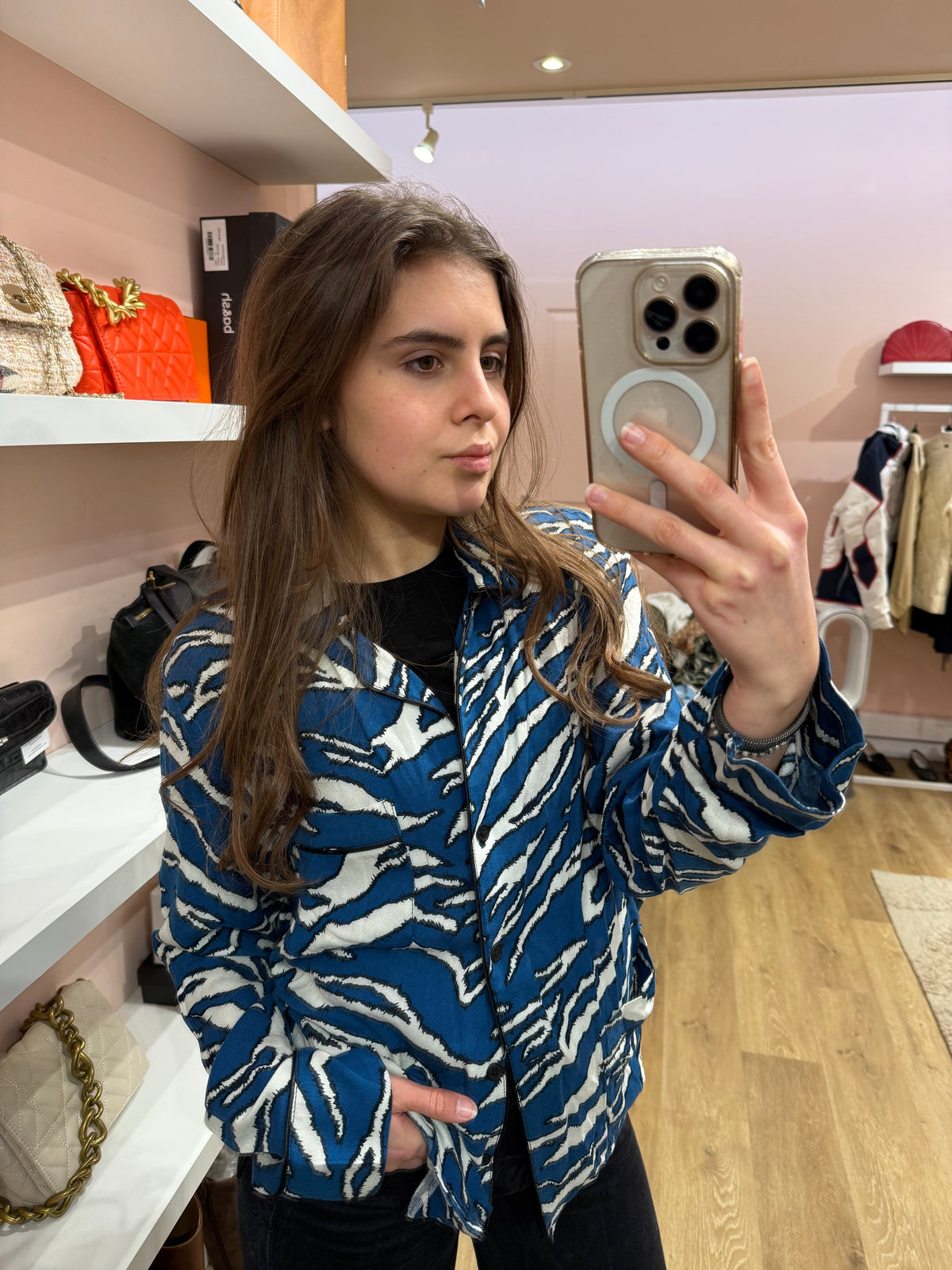 Top zébré bleu Zadig & Voltaire T.M