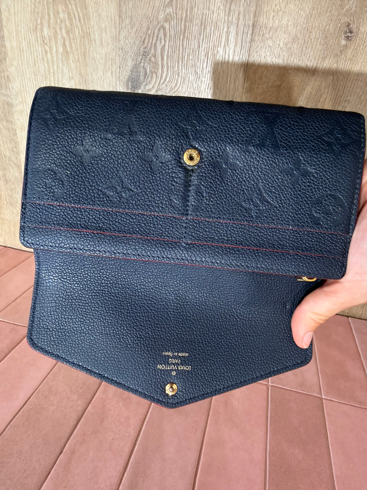 Porte-feuille louis Vuitton bleu marine 20/07