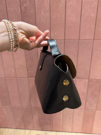 Sac en cuir noir Pappu Doc